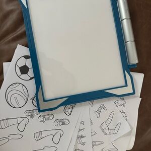 Light up Blue Drawing Board with Stencils